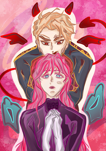 Illustration Penelopa and Callisto from manhwa Villains Are Destined to Die