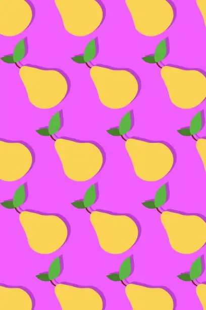 Vector illustration of Pear fruit vector design