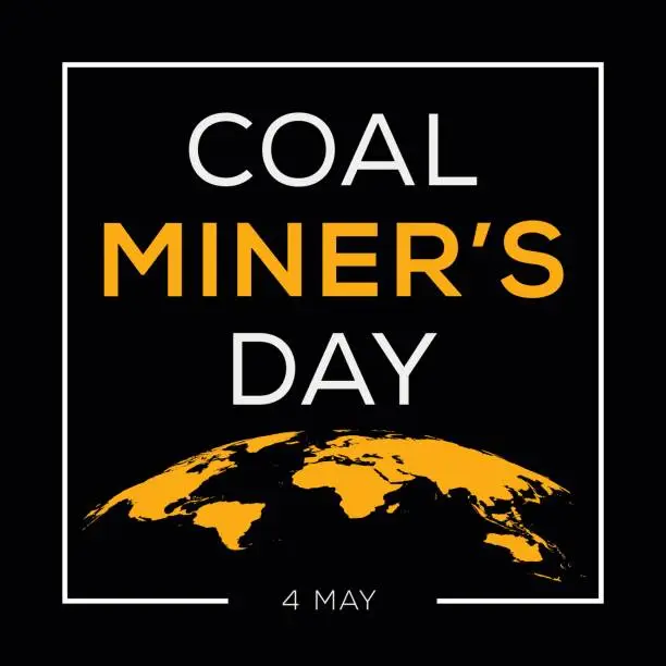 Vector illustration of Coal miner’s day.