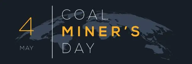 Vector illustration of Coal miner’s day.