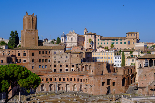 Rome, IT - 28 July 2023:  The Trajan's Forum