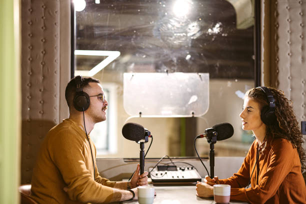 istock Colleagues recording podcast together 2099896437