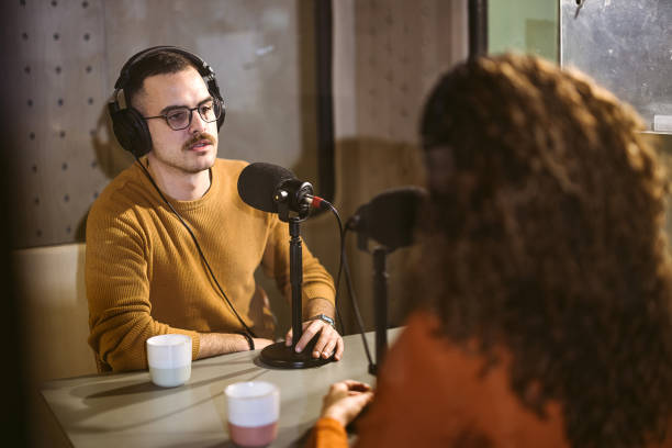 istock Colleagues recording podcast together 2099900171