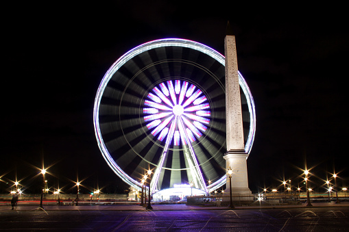 A Ferris Wheel in Paris at Christmas in 2017