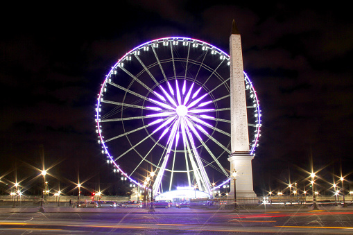 A Ferris Wheel in Paris at Christmas in 2017