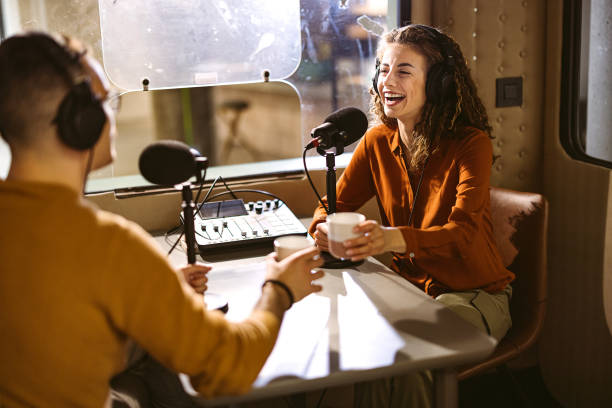 istock Colleagues recording podcast together 2099906067