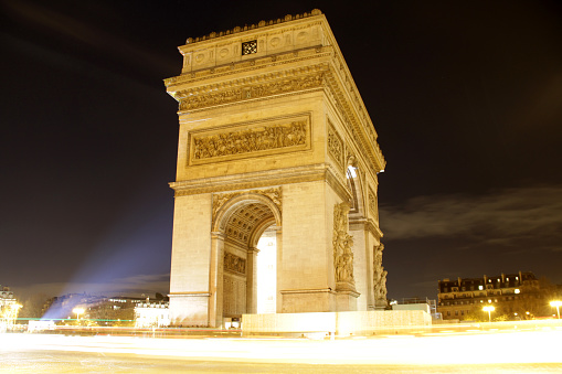 The Arc De Triomphe in Paris at Christmas in 2017