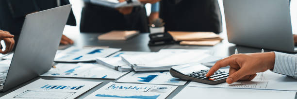 istock Auditor team working in office, analyzing financial data and accounting. Insight 2099992047