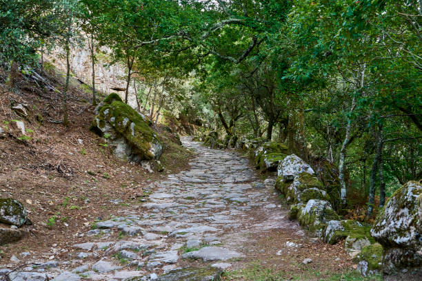 istock Ponte Mizarela, or Devils Bridge in Portugal. 2100025575