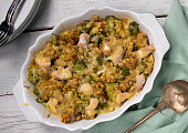 Cooked Chicken Broccoli Stuffing Casserole
