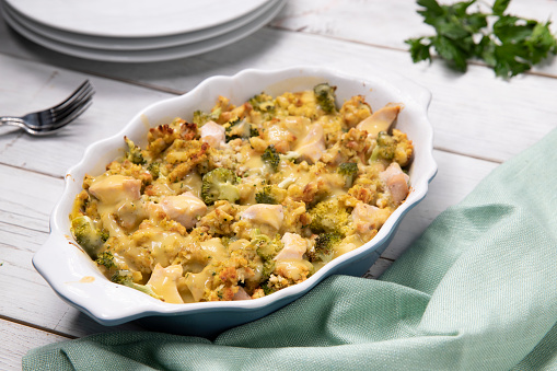 Cooked Chicken Broccoli Stuffing Casserole