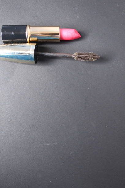 brown mascara and lipstick makeup.