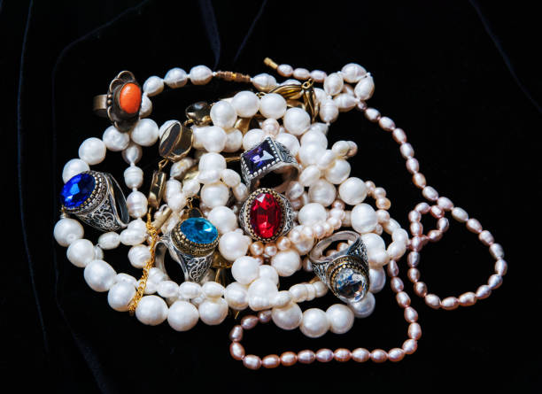 istock Treausures:pearl chains and rings with some stones (or glass)  from  India 2100058836