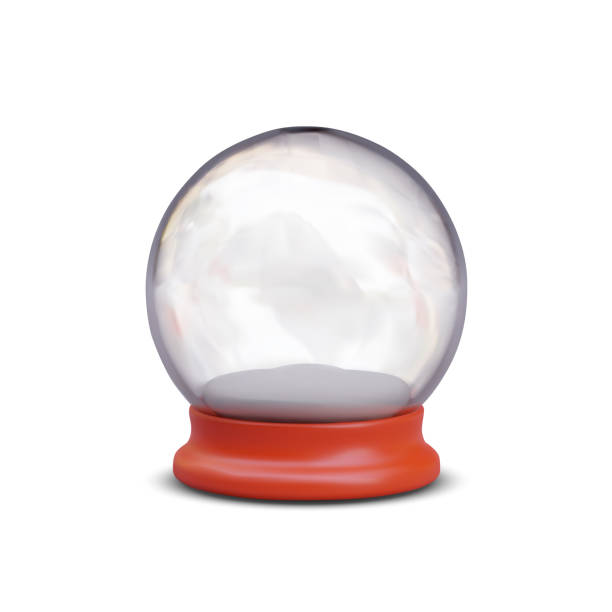 istock Glass snow globe Christmas decorative design. Stand for promotion product 2100059877