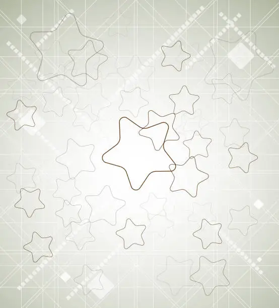 Vector illustration of abstract star tecnology  business background