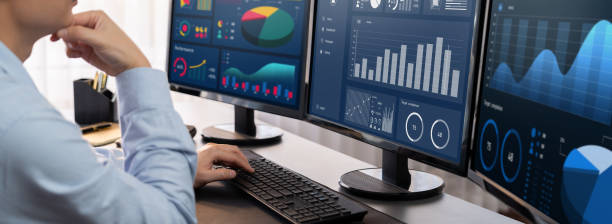 istock Analyst working on data analysis BI dashboard on computer monitor.Trailblazing 2100115839
