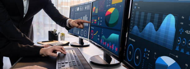 istock Analyst working on BI dashboard on computer monitor. Trailblazing 2100126292