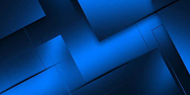 istock Abstract banner design with blue geometric shape background. Blue banner background. Abstract graphic design banner pattern background template 2100170154