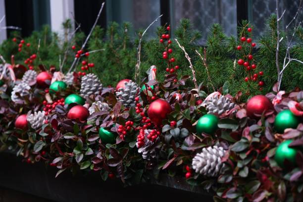 istock Christmas Holiday Window box decoration 2100341579