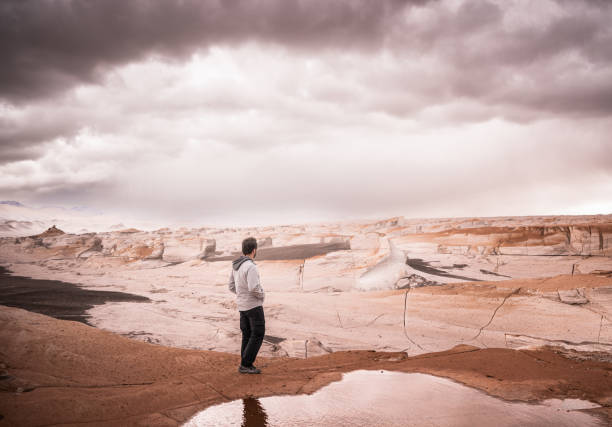 Campo de piedra pomez paisaje lunar con rocas volcanicas Caytamarca Argentina