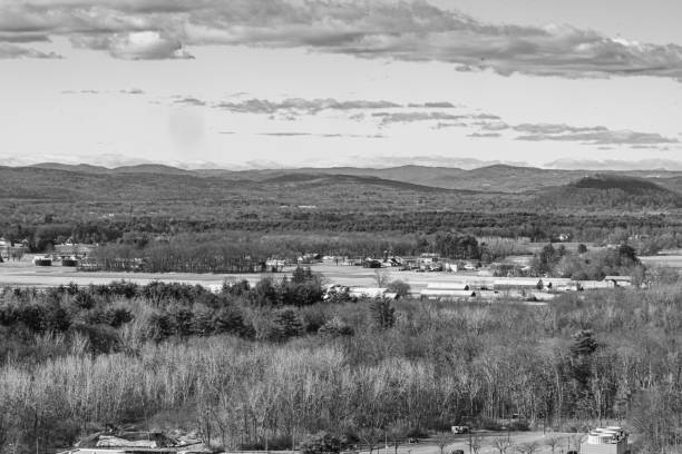 View of Amherst Massachusetts View of Amherst Massachusetts university of massachusetts amherst stock pictures, royalty-free photos & images