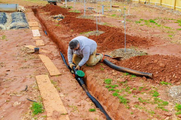 istock Laying underground drainage pipes to drain rainwater an stormwater 2100568446