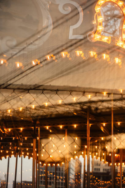 istock Abstract Reflections of Carosel Lights 2100681944