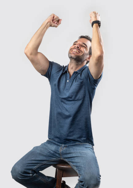 istock Man wearing glasses holding laptop, on white background 2100681951