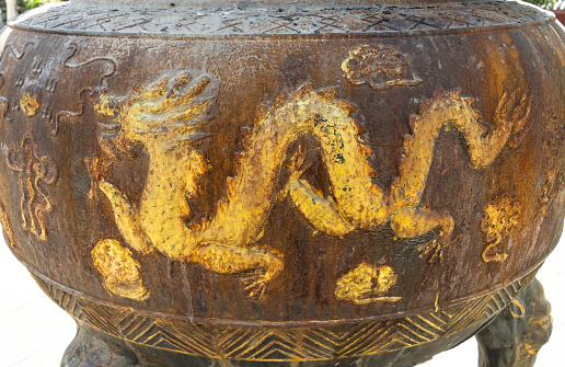 Dragon on the Chinese Incense Pot