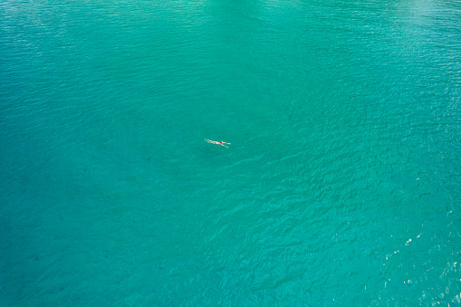 Clear blue sea on the island from above,kohkood