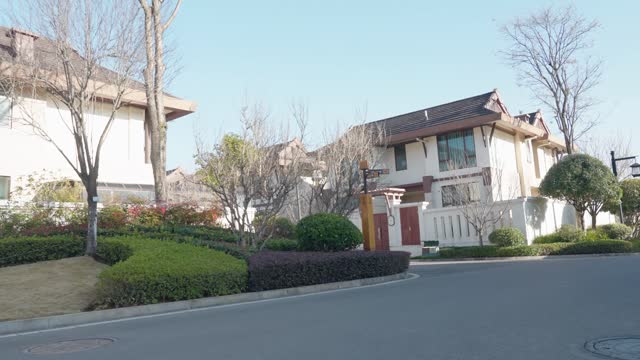 View of villa residential area,Yunnan,China.