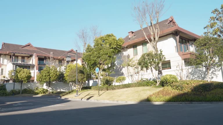 View of villa residential area,Yunnan,China.