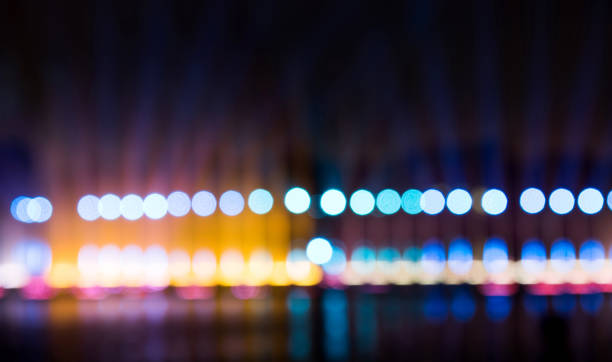 Abstract defocused lights by the lake