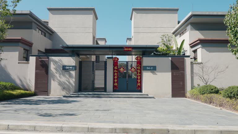 View of villa residential area,Yunnan,China.