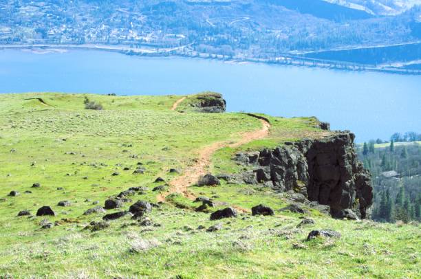 istock Meadow at the edge of a steep rocky cliff 2100854185