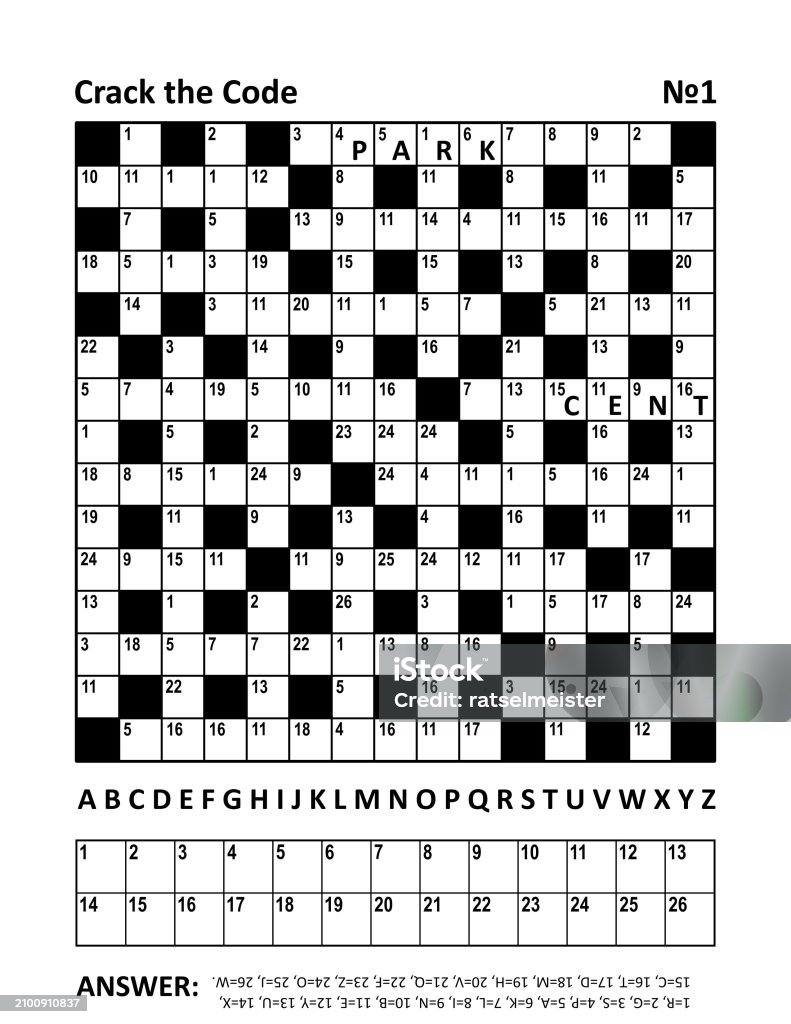 The Code Crossword Puzzle Or Game Answer Included Stock The Code Crossword Puzzle Or Game Answer Included Stock