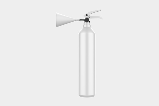 Matte Fire Extinguisher Mockup Isolated On White Background. 3d illustration