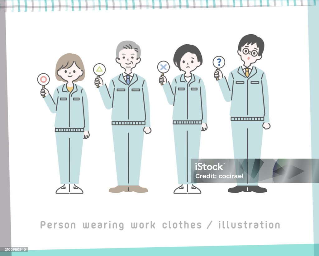 Working Clothes Animation Working Personwork Clothes 2 Stock Illustration - Download Image Now ...