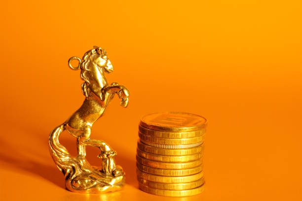 istock A statuette of a metal horse. 2100985478