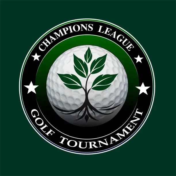 Vector illustration of golf champions league