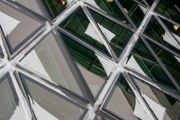 Snow covered glass ceiling, Zurich, Switzerland