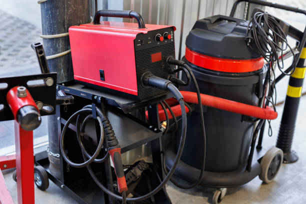 istock Inverter welding machine. Equipment for welding metals in an automobile workshop. 2101117898