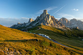Beautiful summer morning in Dolomites Mountains