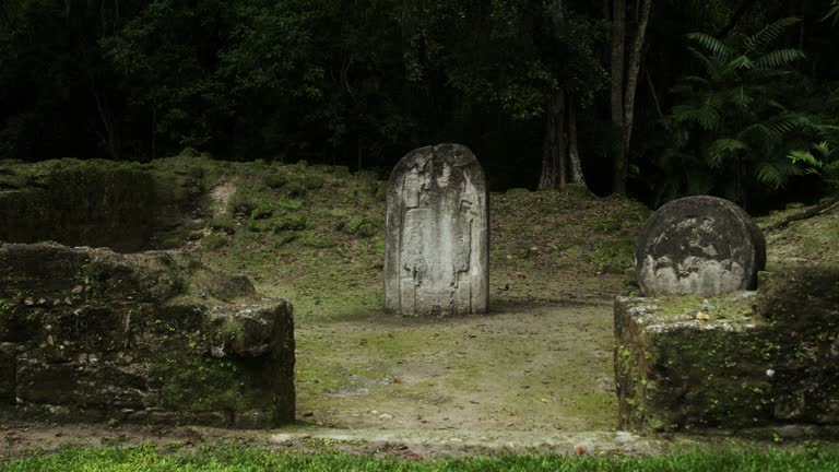 Ancient Guatemala Gravestone in Tikal