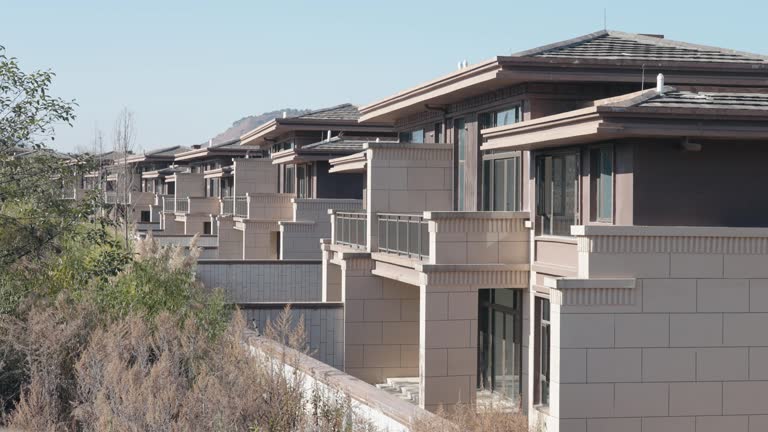 View of villa residential area,Yunnan,China.