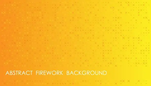 Vector illustration of Horizontal firework spark abstract background with firecracker space, cover, site presentation in HD format. UI template layout for web design of internet products. Vector banner