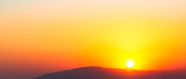 Sunset Sky Overlay Gradient Sunrise Horizon Dawn Background Gold Red Sun Cloud Landscape Skyline Beautiful Evening Warm Light Sunshine Scenic Yellow Oragne Red Sunlight Summer Spring Backdrop Travel.
