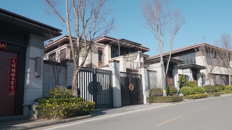 View of villa residential area,Yunnan,China.