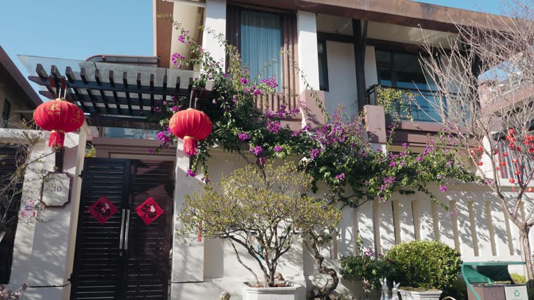 View of villa residential area,Yunnan,China.