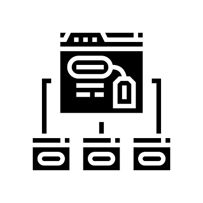 canonical tag seo glyph icon vector. canonical tag seo sign. isolated symbol illustration